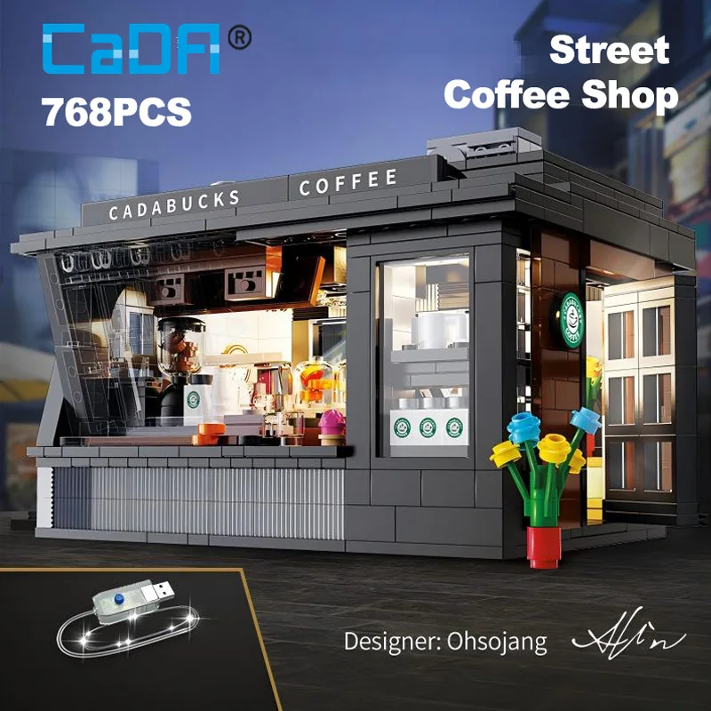 Kids Toys Stores - City 768Pcs Coffee Shop House With