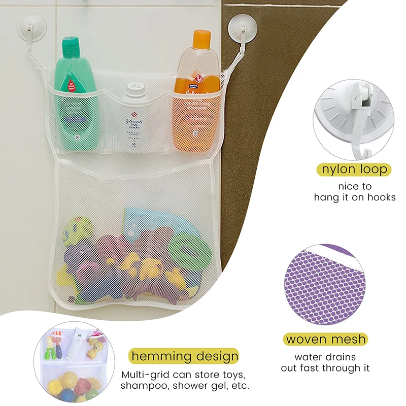 Shower Bath Toys White Pink Ba - Kids Storage Toys recension och pris