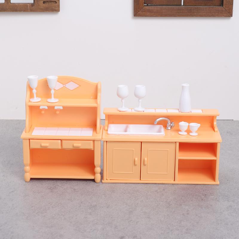 (.) 1 Set Dollhouse Kitchen Fu - Play Kitchen Set recension och pris