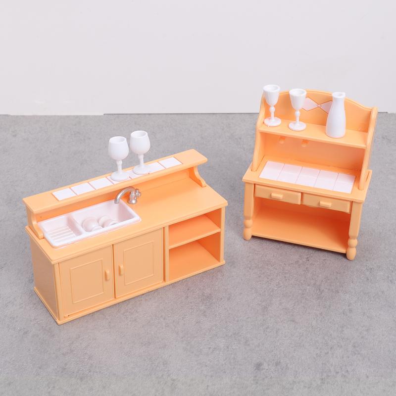 (.) 1 Set Dollhouse Kitchen Fu - Play Kitchen Set recension och pris