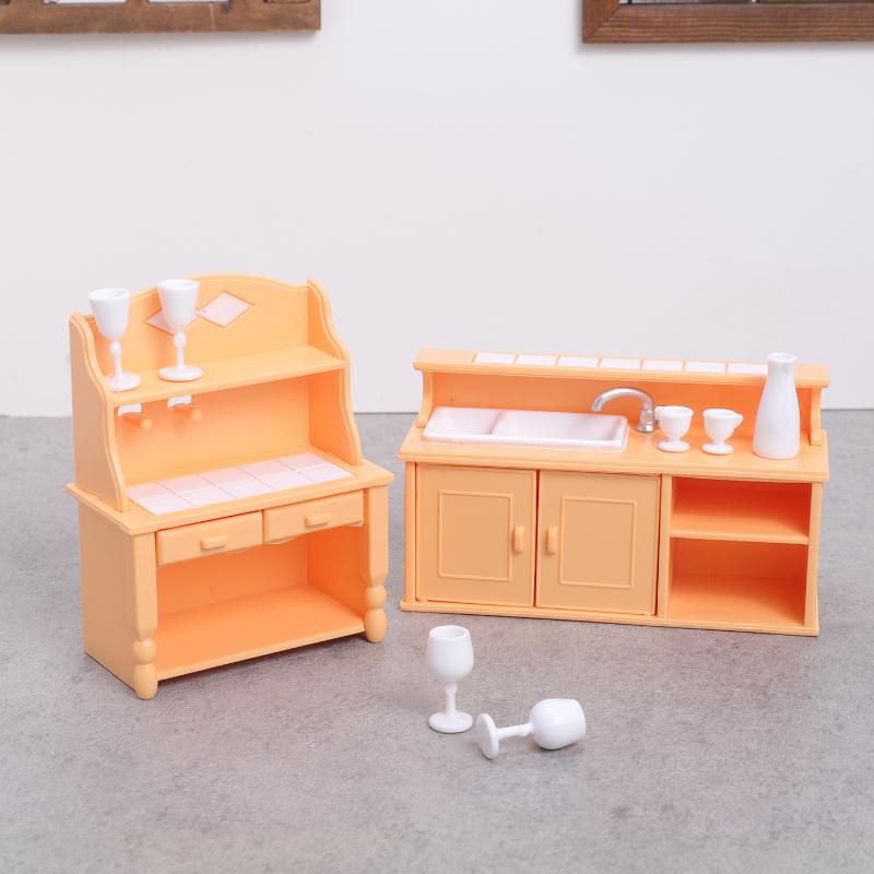 (.) 1 Set Dollhouse Kitchen Fu - Play Kitchen Set recension och pris