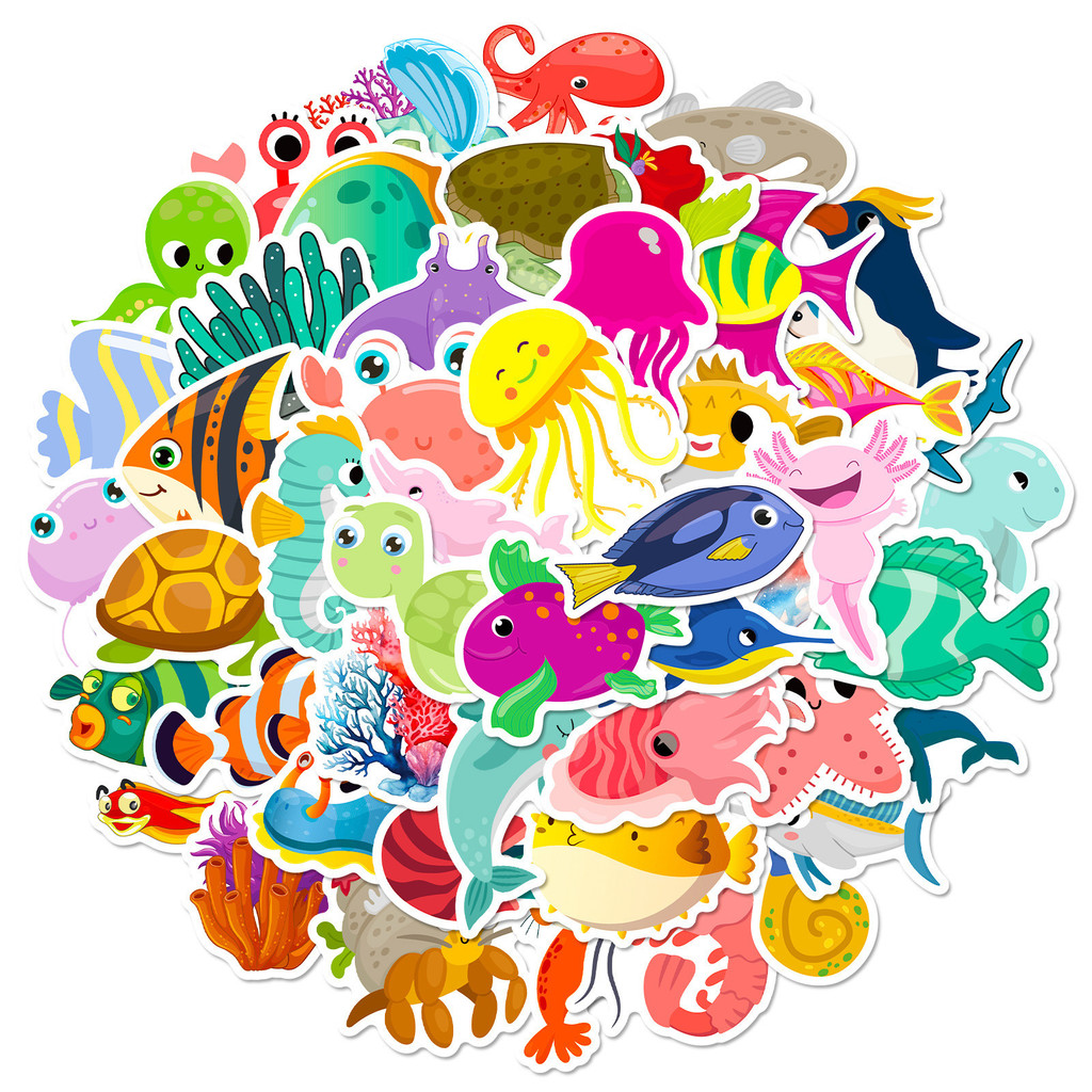 50Pcs Marine Life Stickers Dol - Kids Toys Stores recension och pris