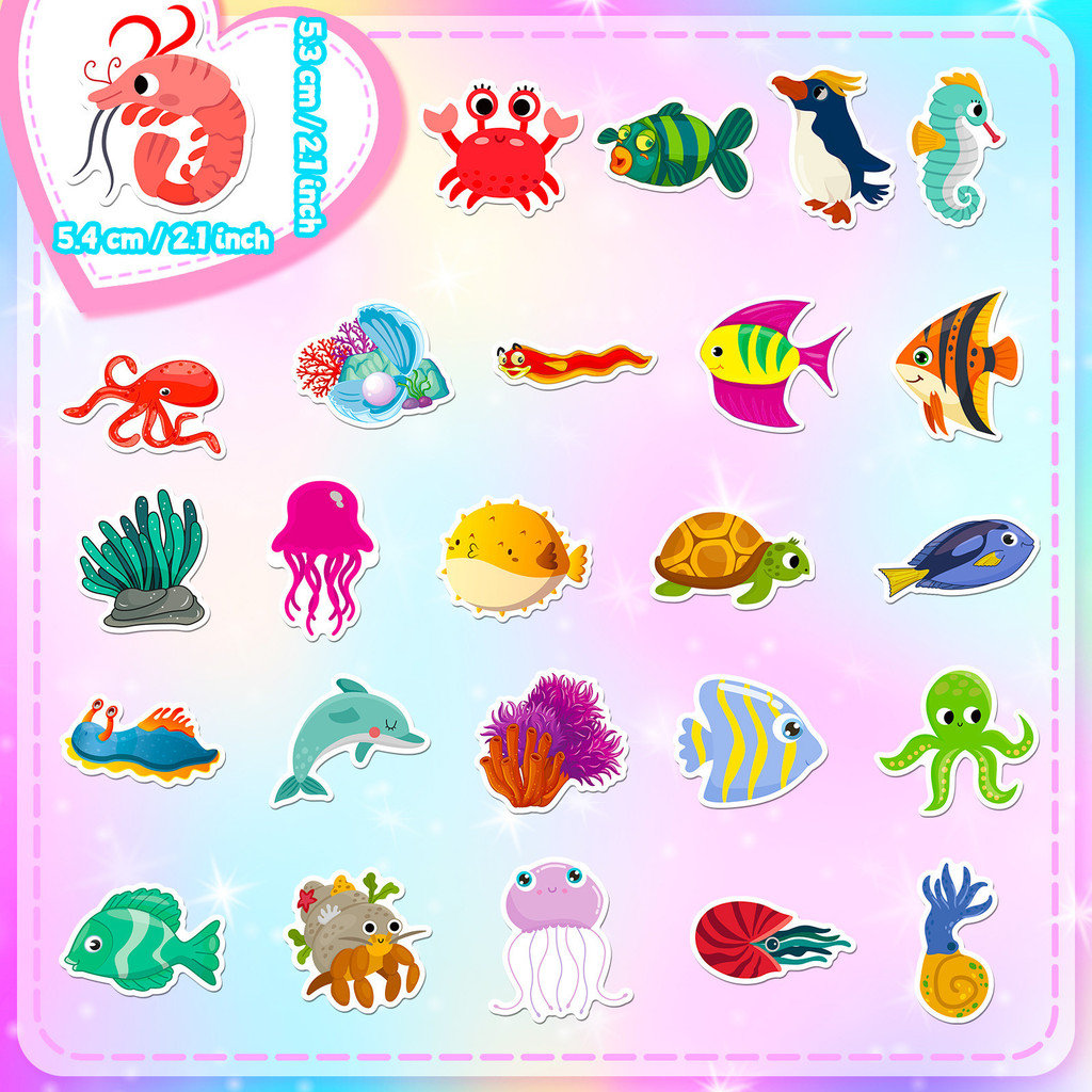 50Pcs Marine Life Stickers Dol - Kids Toys Stores recension och pris