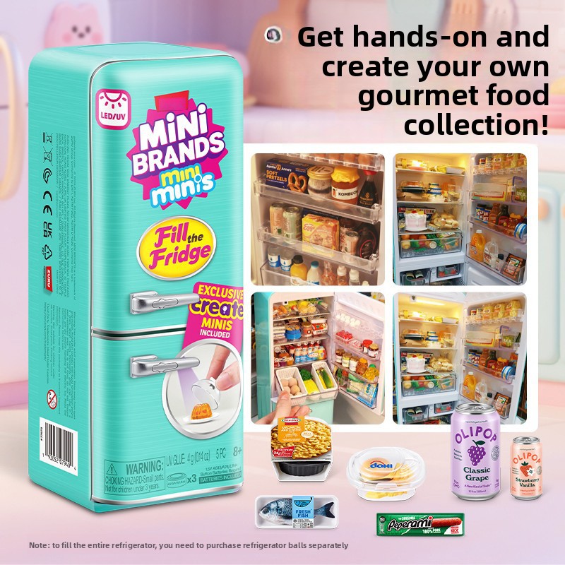 Led Light Up Mini Refrigerator - Play Kitchen Set recension och pris