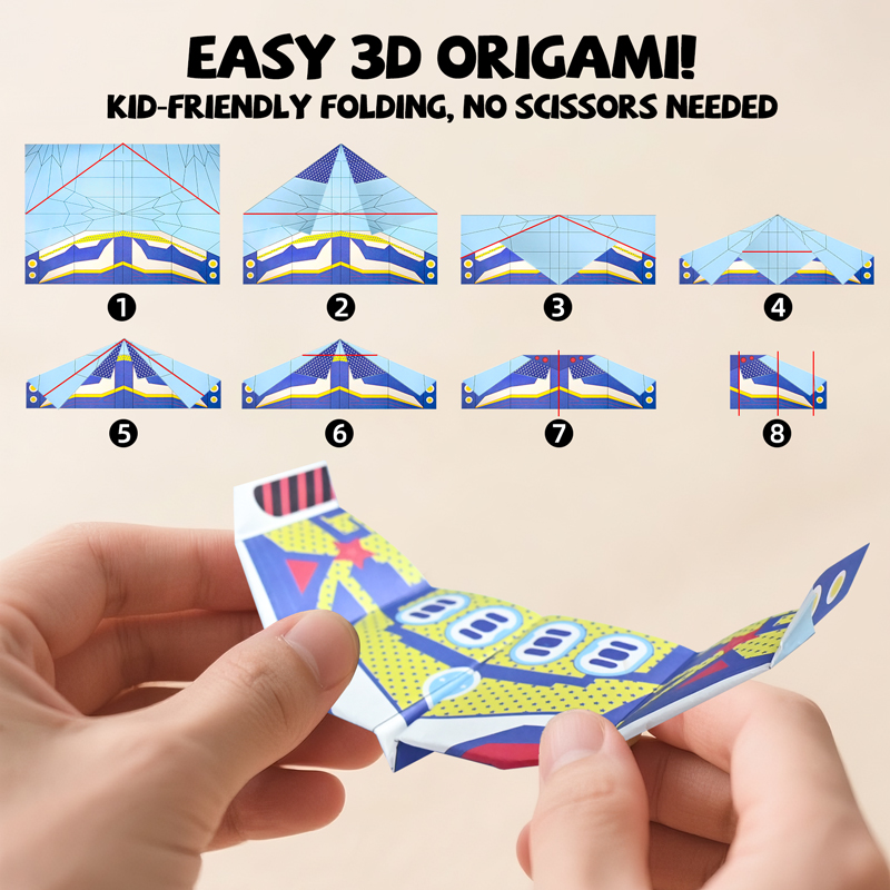 36 Sheets Paper Airplane Origa - Kids Toys Kit recension och pris