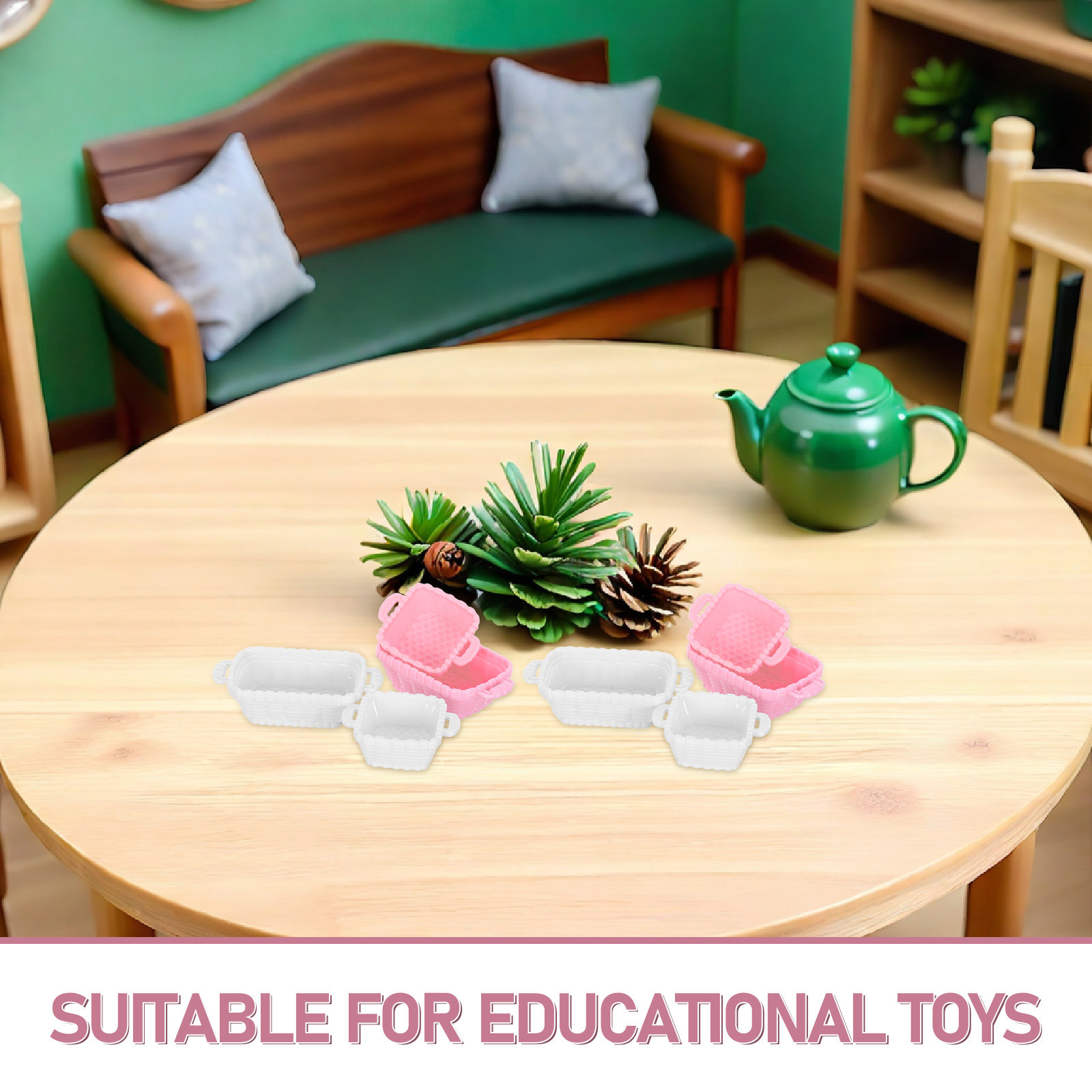 80Pcs Miniature Basket Set Rea - Play Kitchen Set recension och pris